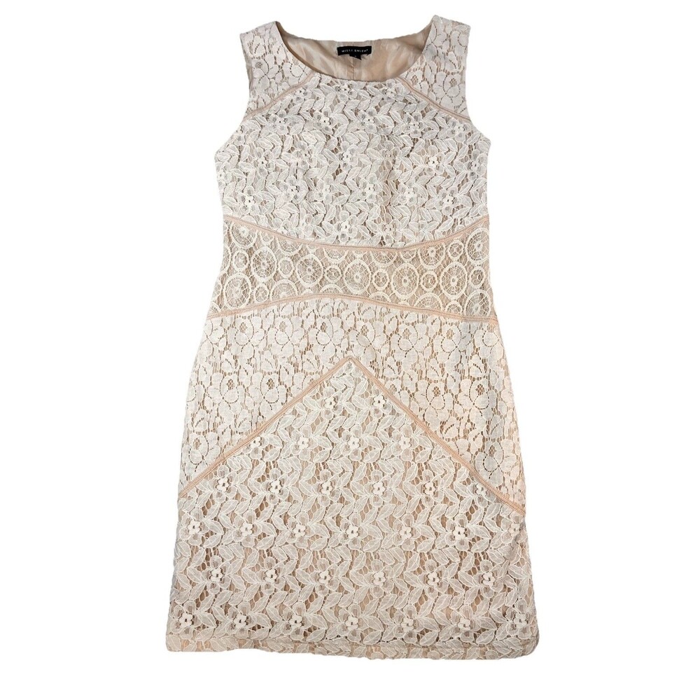 Willi Smith Women 4 Lace Dress Midi Sleeveless Party Cocktail Evening Boho Chic